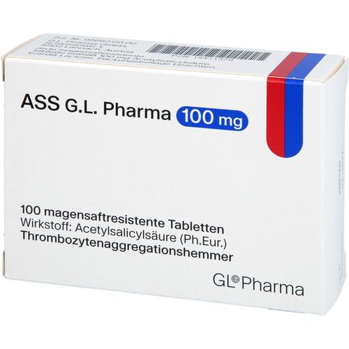 Ass G.l. Pharma 100 mg Magensaftresistent Tab. 100 St G.L. Pharma bei onfy.de kaufen 19471529