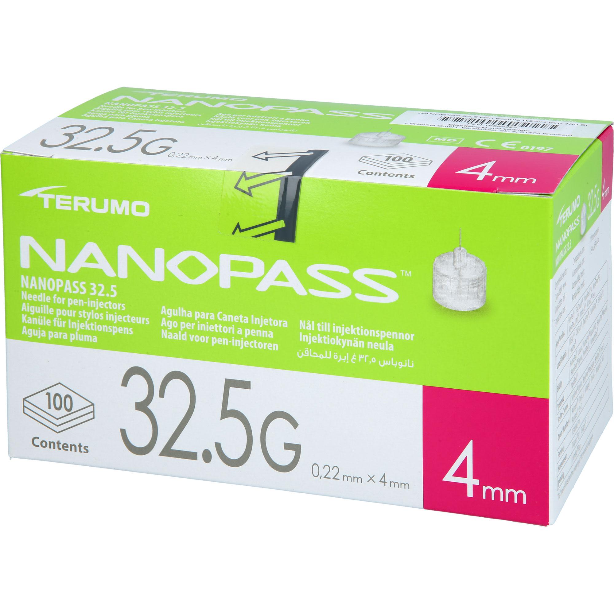 Nanopass 32.5 Pen Kanüle 0.22x4 Mm 100 St EurimPharm Arzneimittel bei onfy.de kaufen 19300868