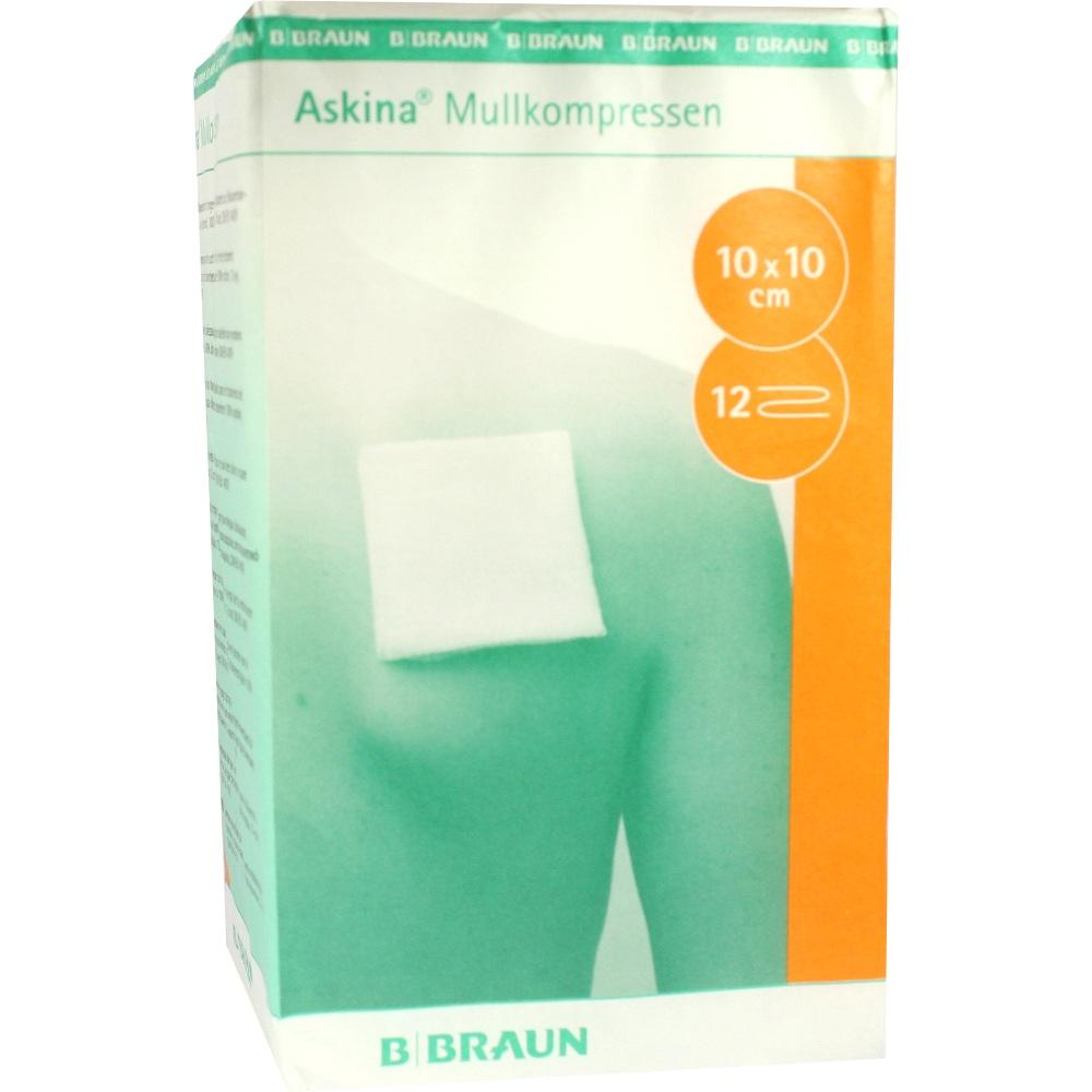 Askina Mullkompressen 10x10cm 12 Fach Unsteril