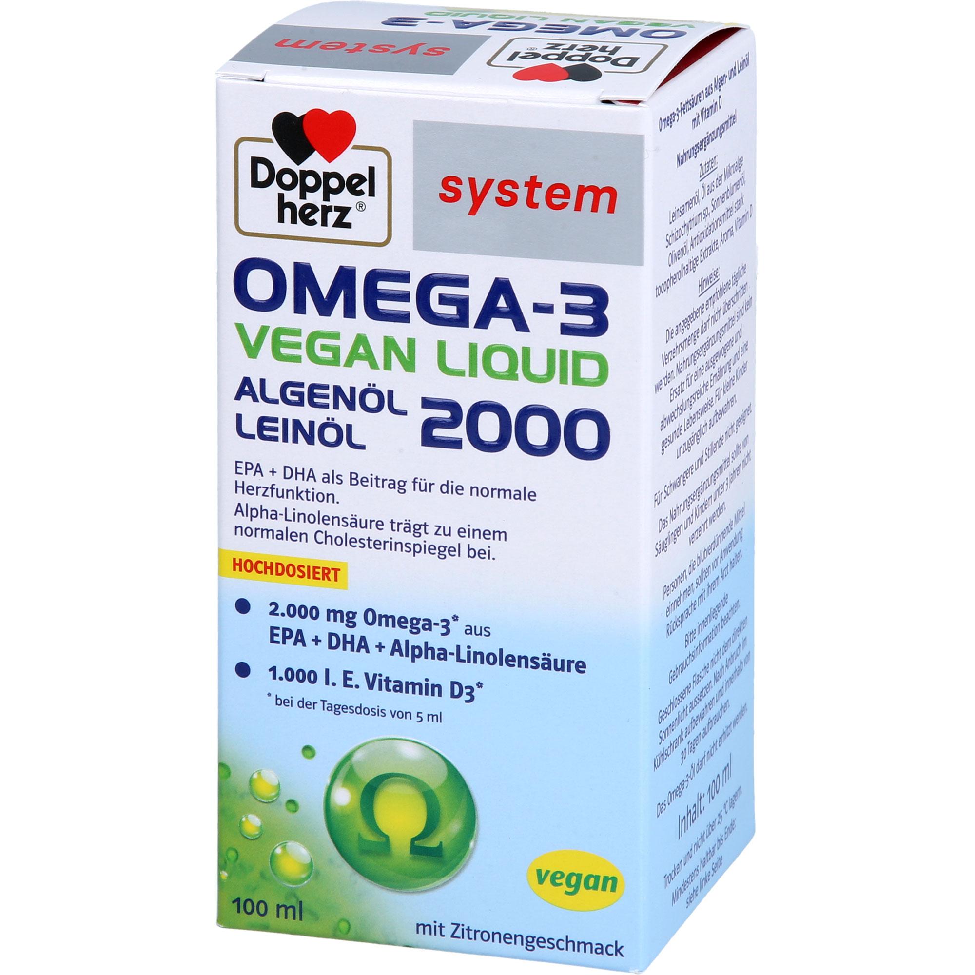 Doppelherz Omega-3 Vegan Liquid 2000 System 100 ml Queisser Pharma bei onfy.de kaufen 19294576