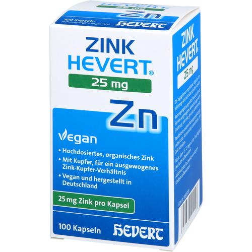 Zink Hevert 25 mg 100 St Hevert-Arzneimittel bei onfy.de kaufen 19885159