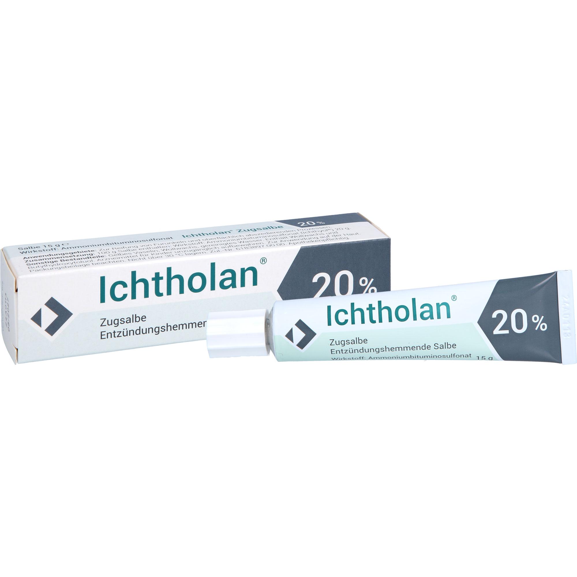 Ichtholan Zugsalbe 20% 15 g Ichthyol-Gesellschaft Cordes Hermanni bei onfy.de kaufen 19099225