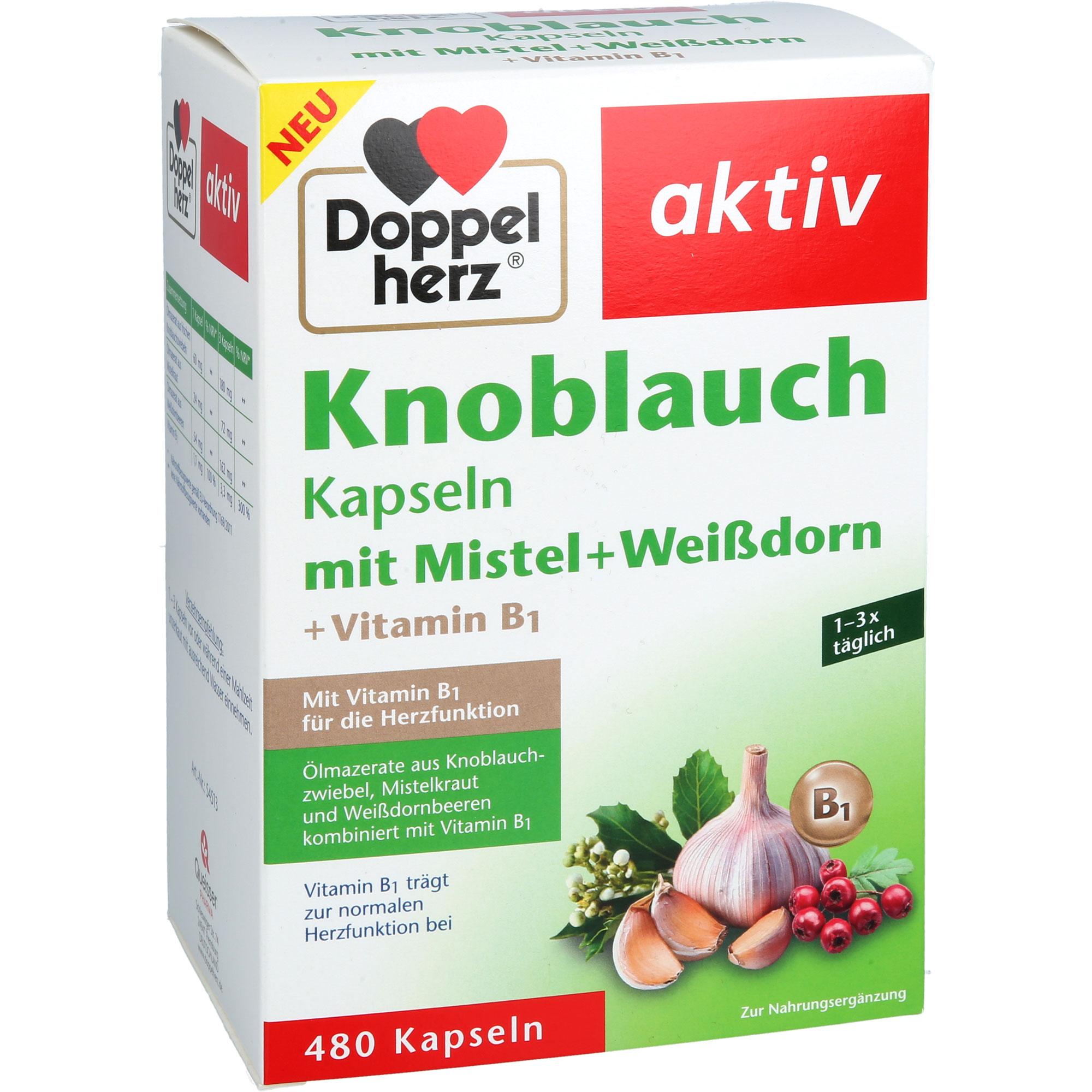 Doppelherz Knoblauch M. Mistel+weißdorn+vitamin B1 480 St Queisser Pharma bei onfy.de kaufen 19765739