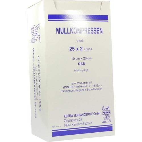 Mullkompressen Bw 8Fach Steril 10cmx20cm 25x2 St KERMA Verbandstoff bei onfy.de kaufen 07453615