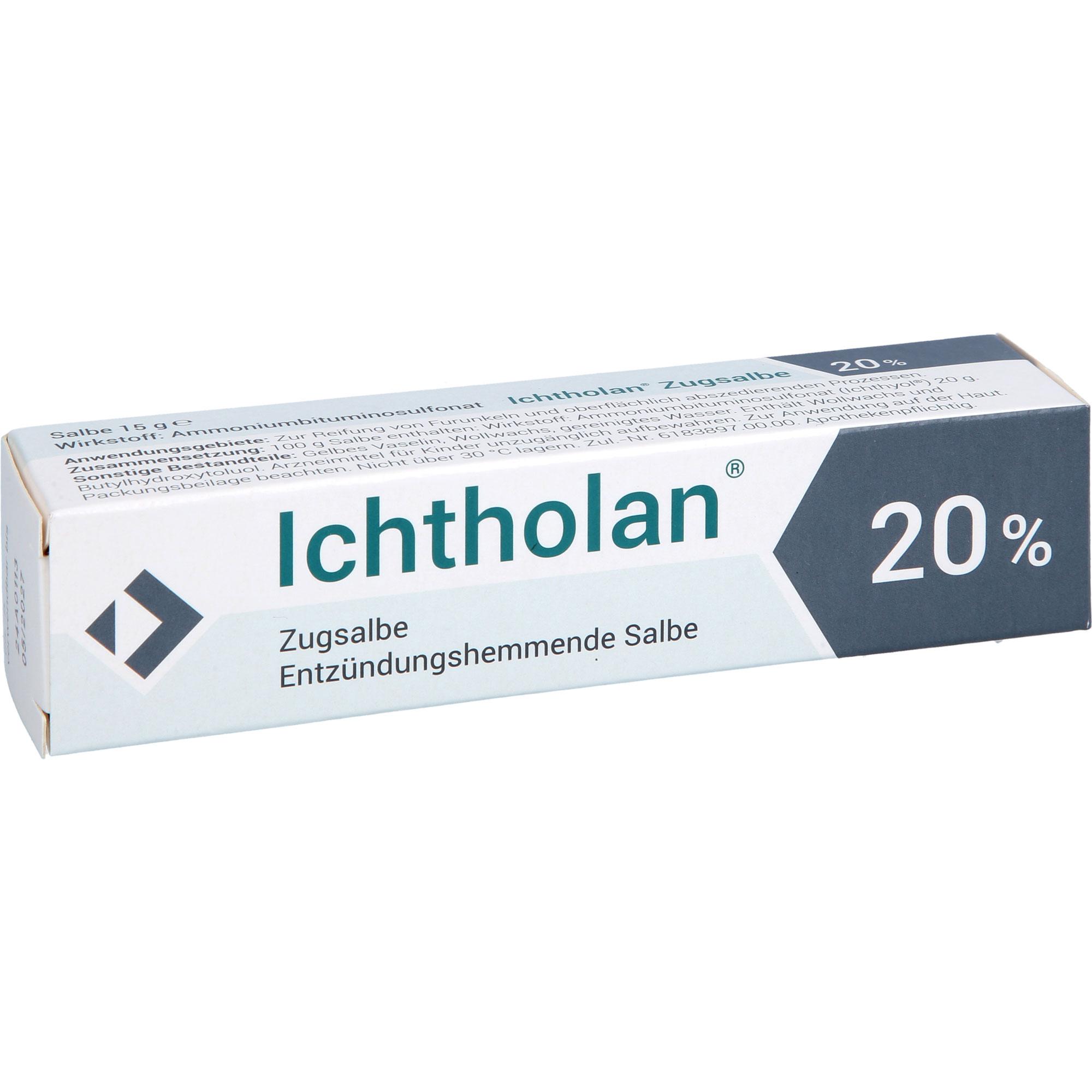 Ichtholan Zugsalbe 20% 15 g Ichthyol-Gesellschaft Cordes Hermanni bei onfy.de kaufen 19099225