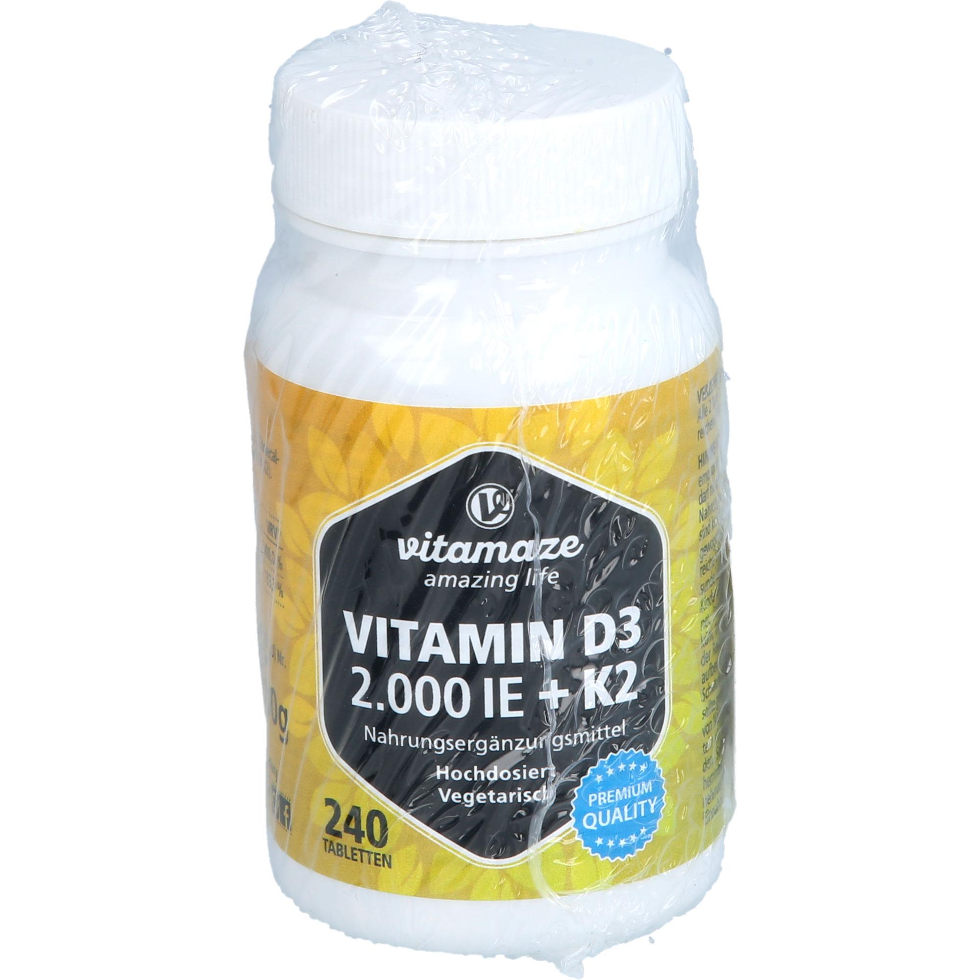 Vitamin D3 K2 2000 Ie/100 Ug Hochdosiert null