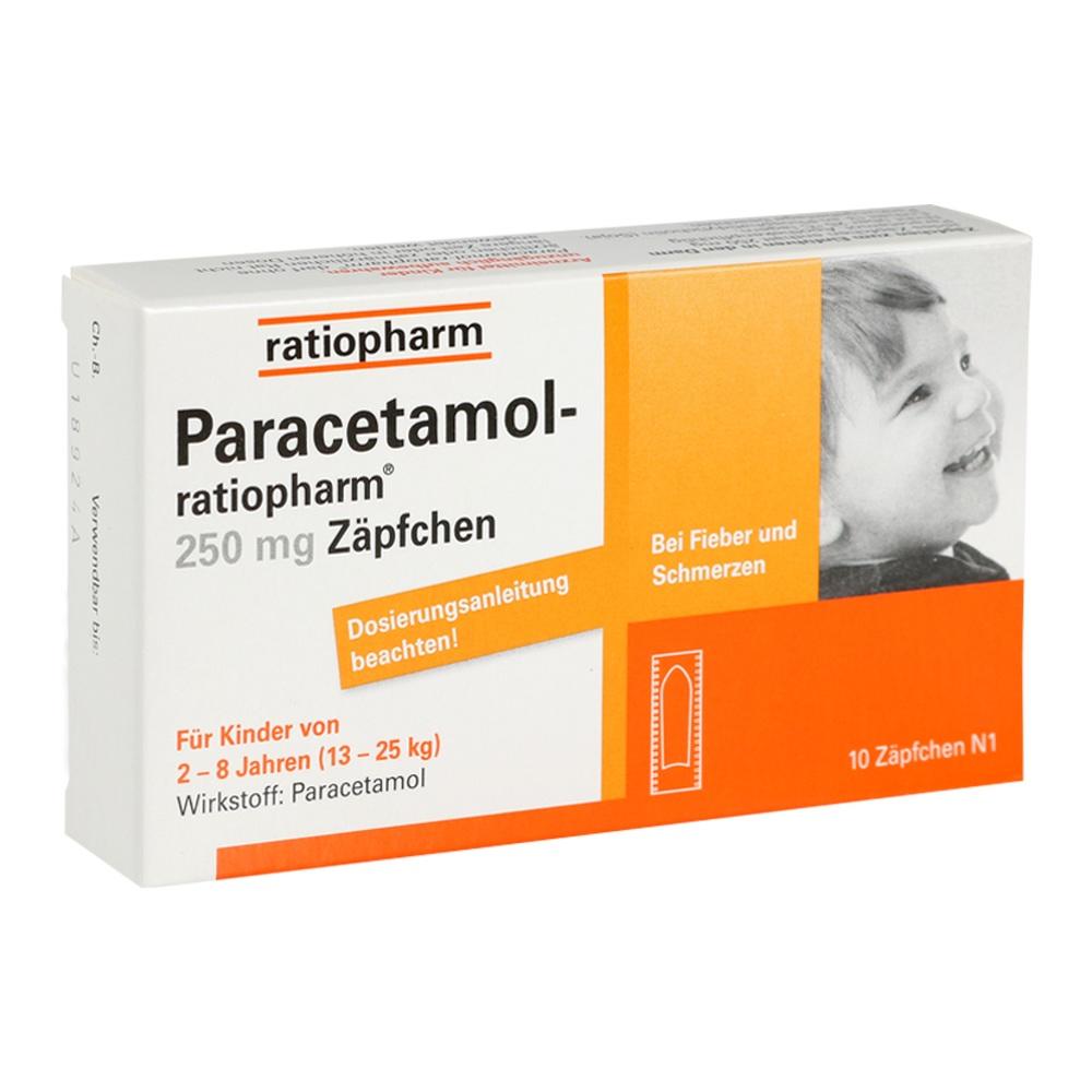 Paracetamol-Ratiopharm 250mg Zäpfchen