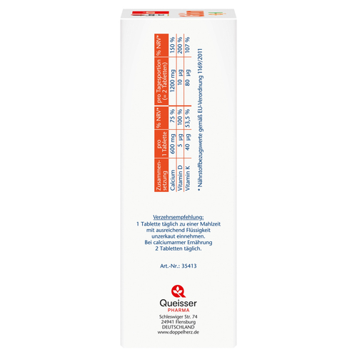Doppelherz Calcium + D3 + K 120 St Queisser Pharma bei onfy.de kaufen 18114684