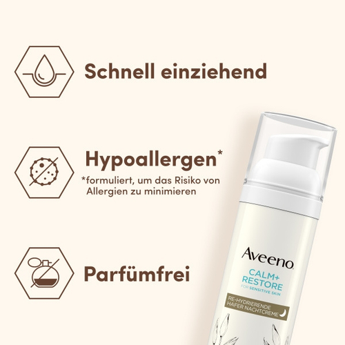 Aveeno Calm+ Restore Re-Hydrierende Hafer Nachtcre 50 ml Kenvue Germany GmbH (OTC) bei onfy.de kaufen 19342921