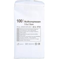 Mullkompressen Unsteril 8Fach 7.5cmx7.5cm