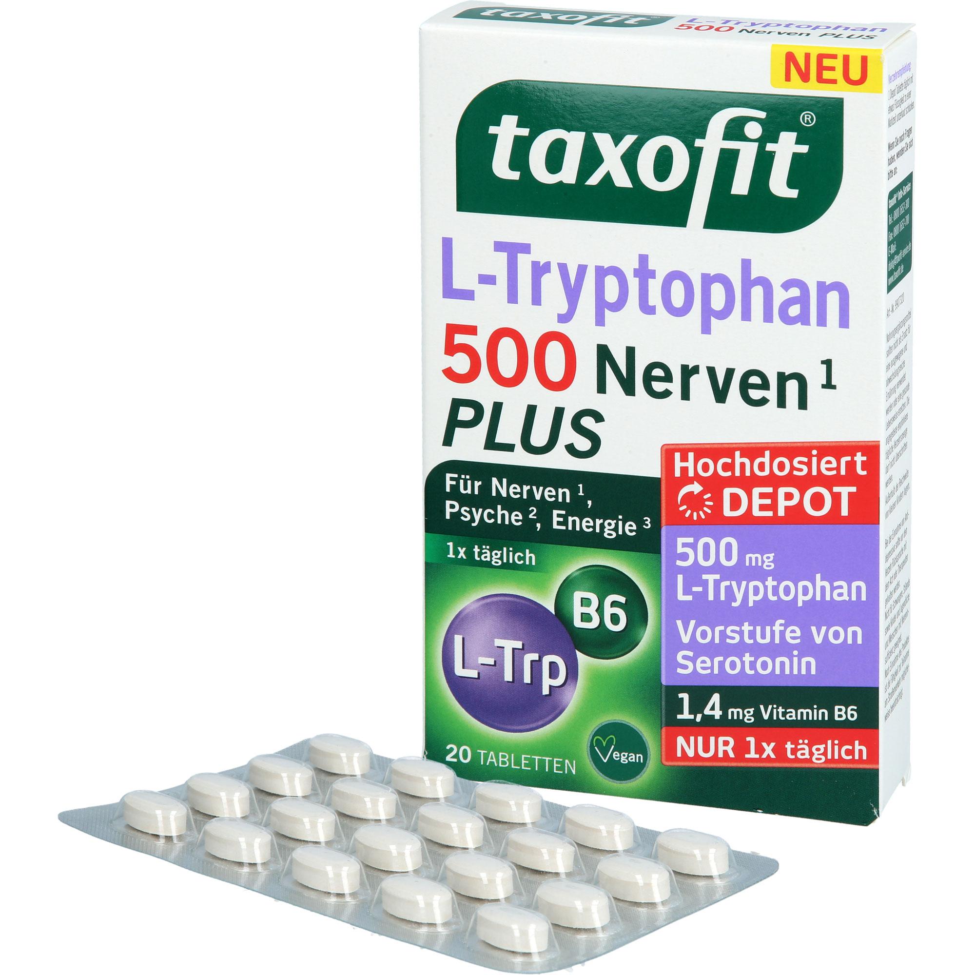 Taxofit L-Tryptophan 500 20 St MCM KLOSTERFRAU Vertr. bei onfy.de kaufen 19828090