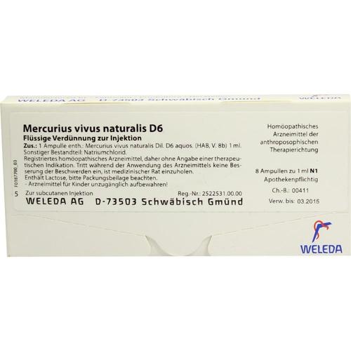 Mercurius Vivus Natur D 6 8x1 ml WELEDA bei onfy.de kaufen 01624346