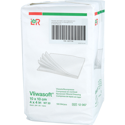Vliwasoft Vlieskompressen Unsteril 10x10 cm 6L 100 St Avitamed bei onfy.de kaufen 20277749