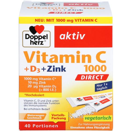 Doppelherz Vitamin C 1000+d3+zink Direct 40 St Queisser Pharma bei onfy.de kaufen 19528850