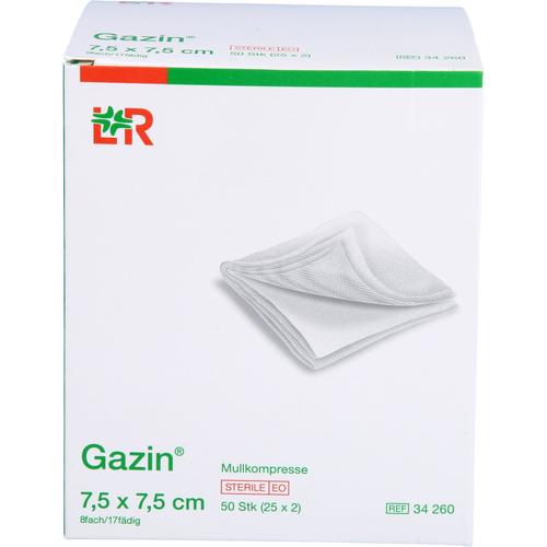 Gazin Mullkomp.7.5x7.5 cm Steril 8Fach 25x2 St EurimPharm Arzneimittel bei onfy.de kaufen 18754892