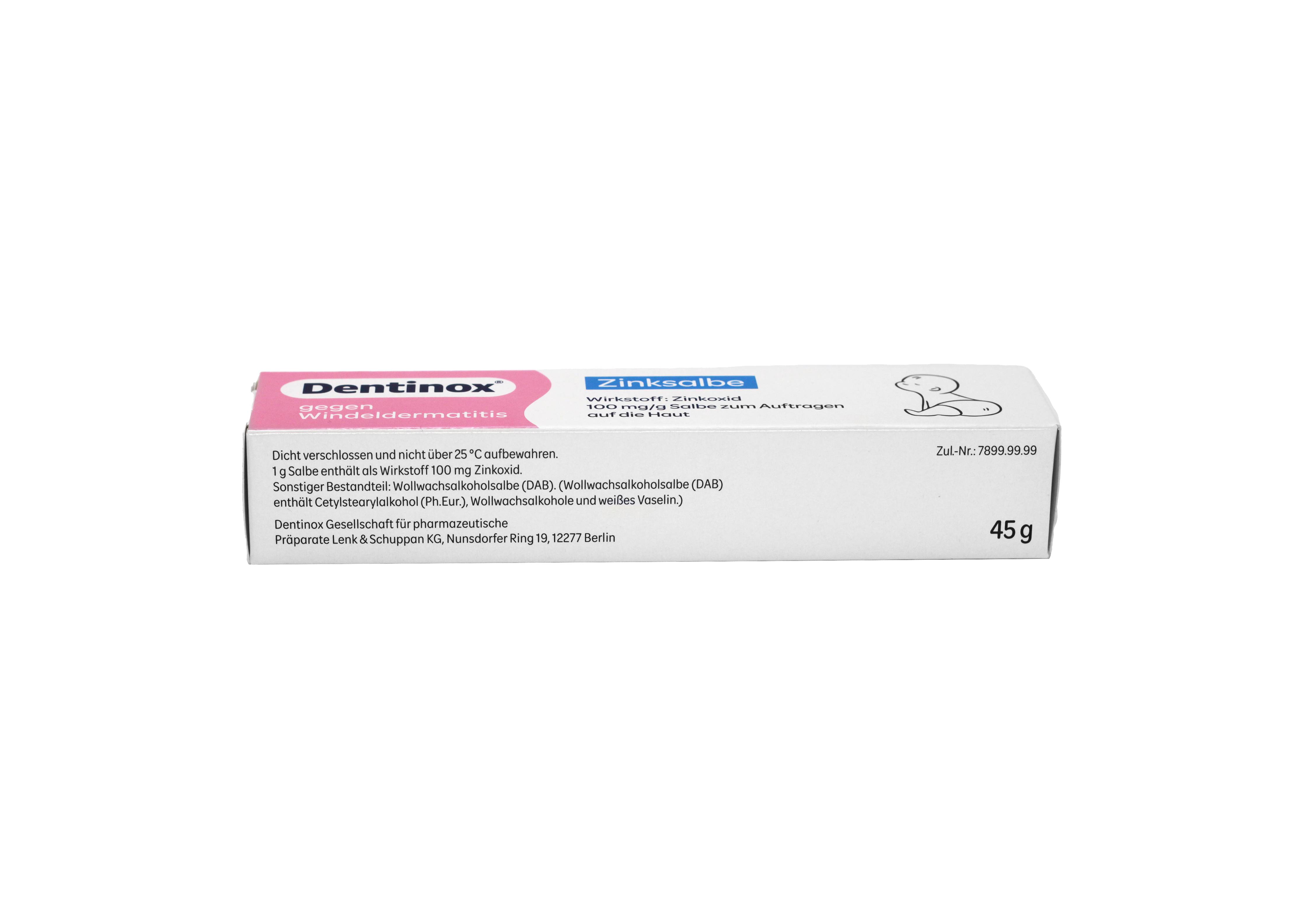 Dentinox Zinksalbe gegen Windeldermatitis 45 g Dentinox Gesellschaft für pharmazeutische Präparate bei onfy.de kaufen 19181033