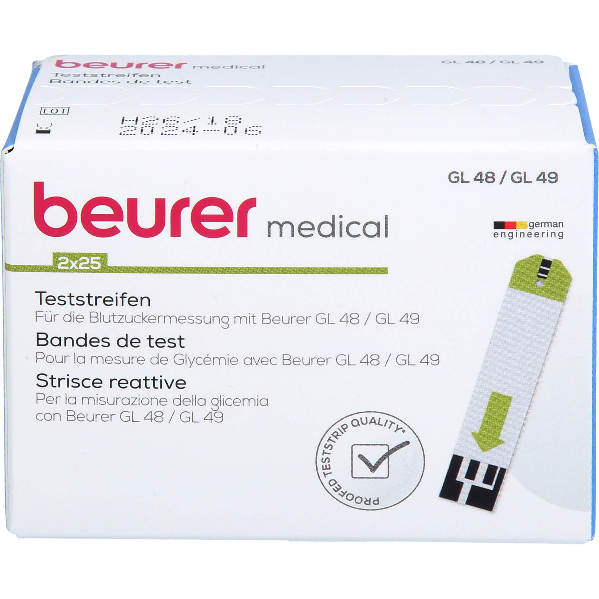Beurer Gl48/Gl49 Blutzucker Teststreifen null