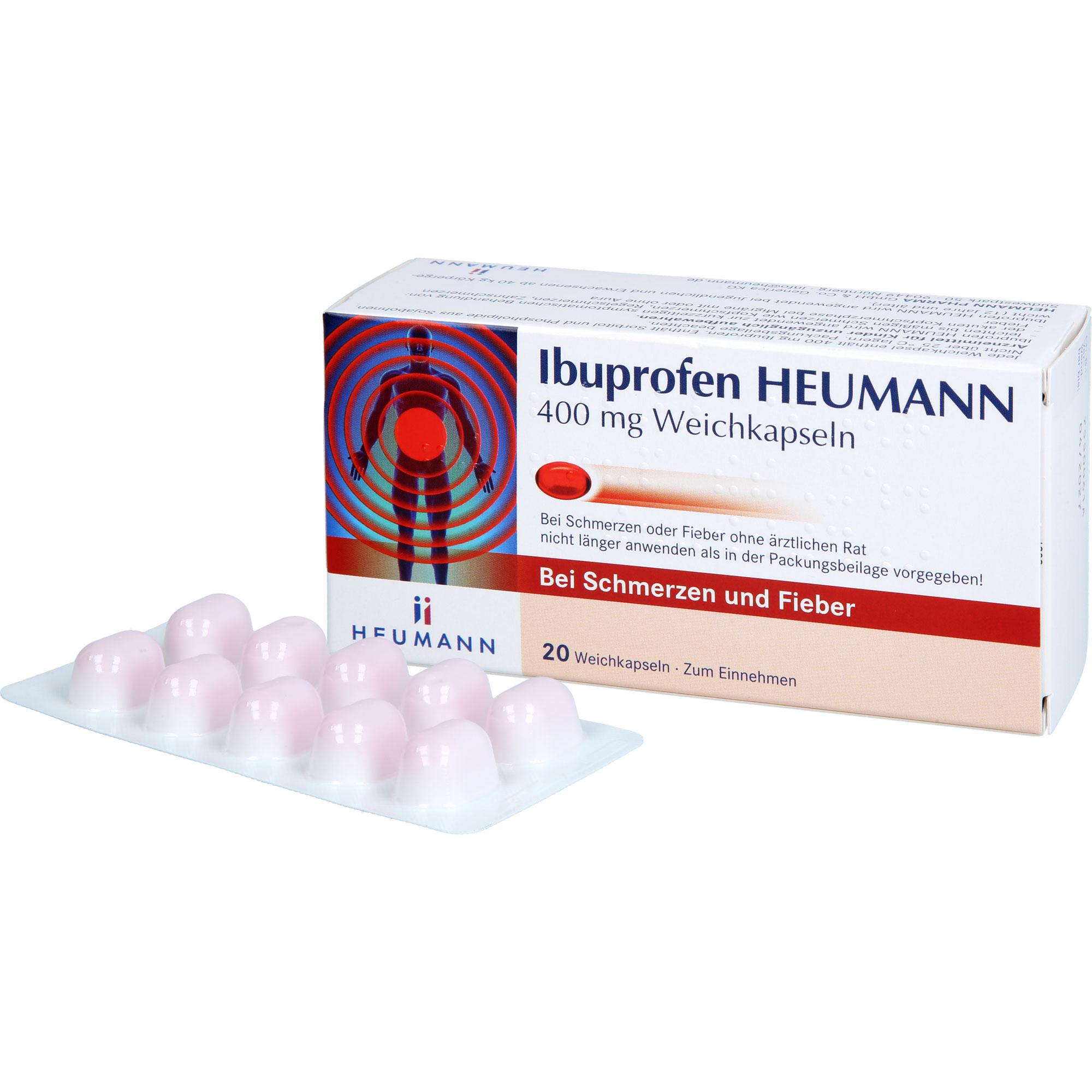 Ibuprofen Heumann 400 mg Weichkapseln 20 St HEUMANN PHARMA GmbH & Co. Generica bei onfy.de kaufen 19455772