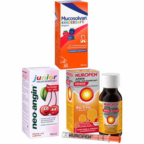Für Kinder: Hustensaft + Halsschmerzsaft + Fiebersaft bei onfy.de kaufen 02078723828124
