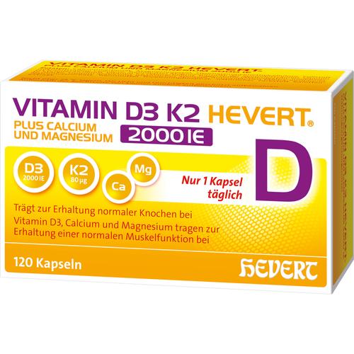 Vitamin D3 K2 Hevert+calcium und Magnesium 2000 Ie 120 St Hevert-Arzneimittel bei onfy.de kaufen 19295699