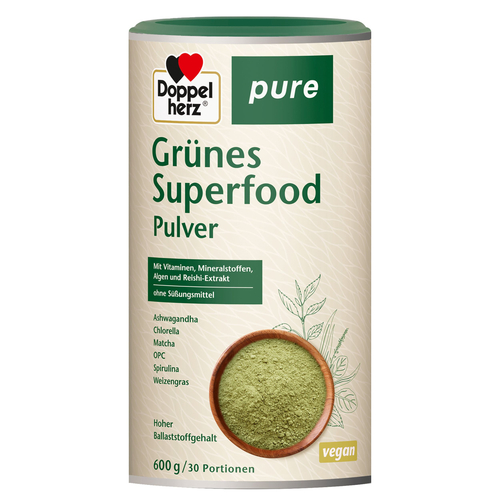 DOPPELHERZ Grünes Superfood pure Pulver 600 g 600 g Queisser Pharma bei onfy.de kaufen 18839950