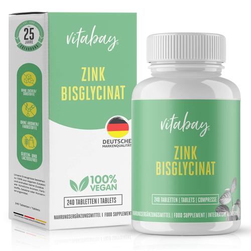 Zink Bisglycinat 25 mg Hochdosiert 240 St Vitabay CV bei onfy.de kaufen 19179740
