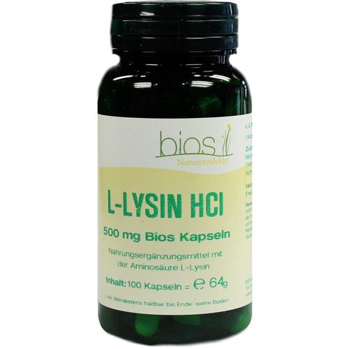 L-Lysin Hci 500mg Bios Kapseln 100 St Bios Medical Services bei onfy.de kaufen 04802417
