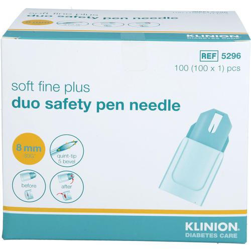 Klinion Soft Fine Plus Duosafety Penneedle 30G 8Mm 100 St Mediq Deutschland bei onfy.de kaufen 19166619