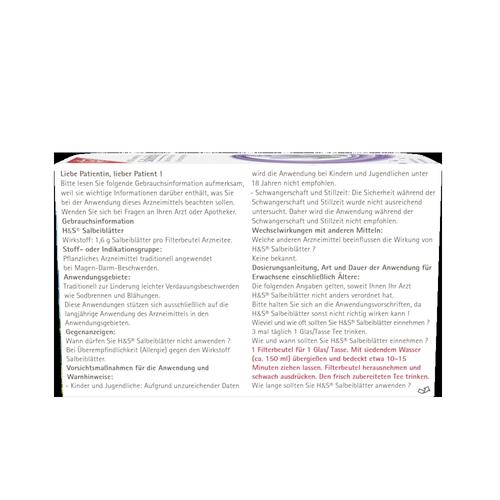 H&S Salbeiblaettertee 20x1.6 g H&S Tee - Gesellschaft bei onfy.de kaufen 02286064