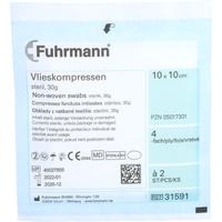 Vlieskompressen 10x10cm 4-Fach A 2 Stück Steril null