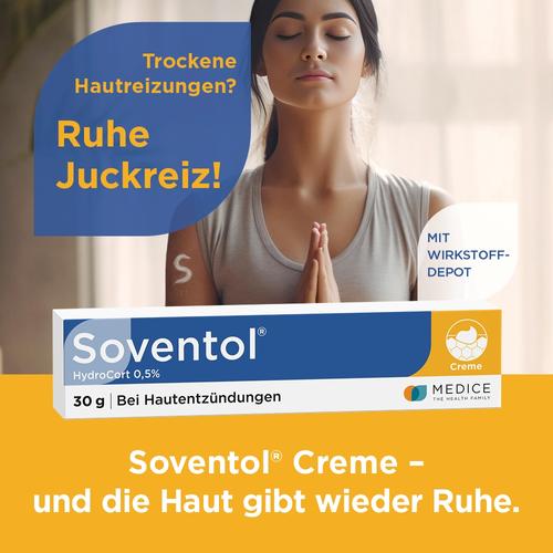 Soventol HydroCort 0.5% Creme bei akuten Hautentzündungen  30 g MEDICE Arzneimittel Pütter bei onfy.de kaufen 04465138
