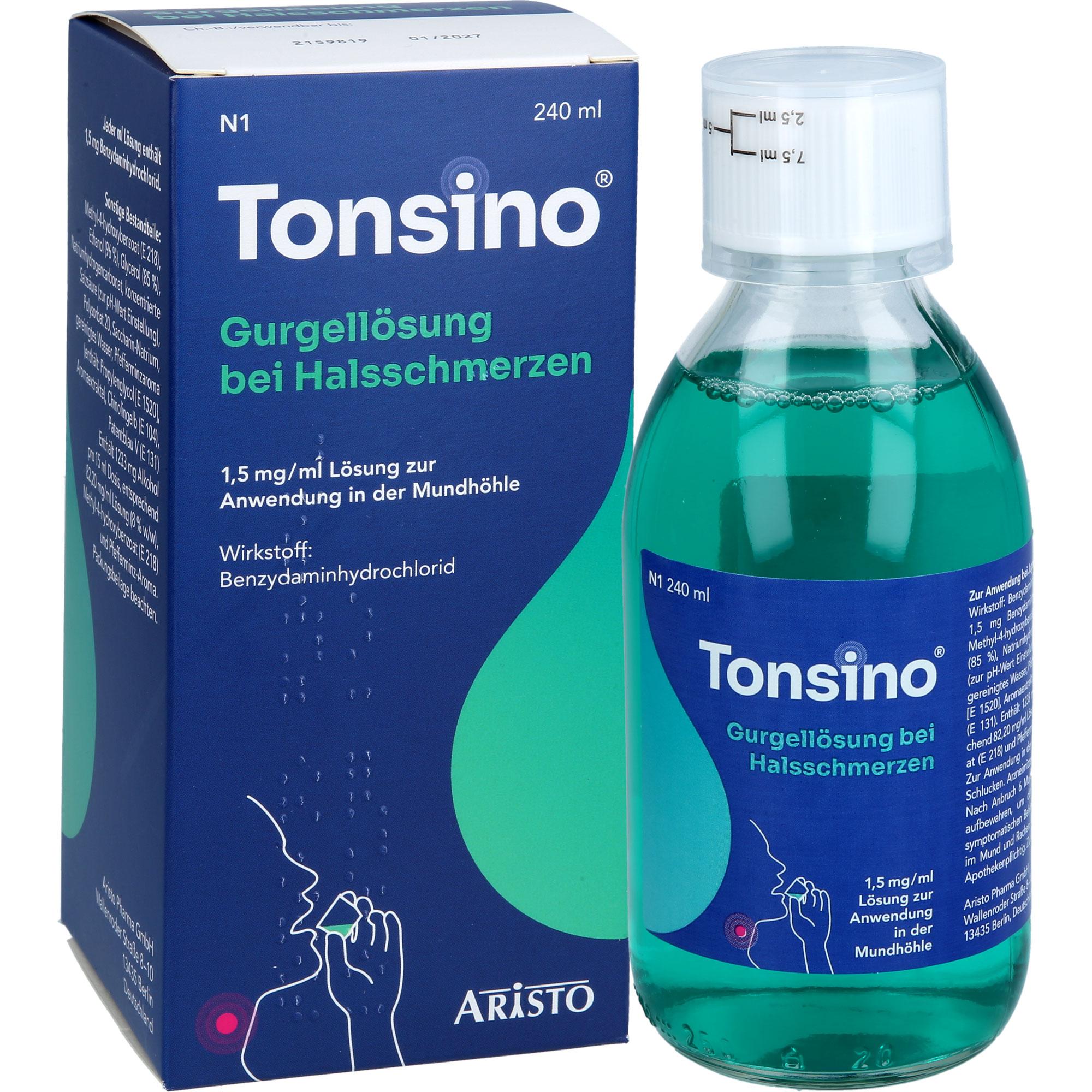 Tonsino Gurgel.b.hals.1.5mg/ml Lsg.z.anw.i.d.mundh 240 ml Aristo Pharma bei onfy.de kaufen 19129995