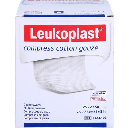 Leukoplast Compress Cotton Gauze Ste 7.5x7.5 8F 25x2 St BSN medical bei onfy.de kaufen 17207900