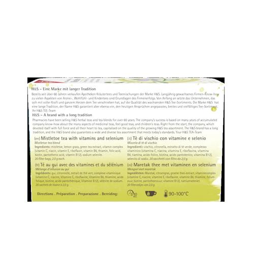 H&S Misteltee mit Selen und Vitaminen 20x2 g H&S Tee - Gesellschaft bei onfy.de kaufen 17529928