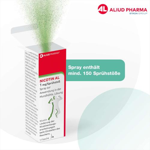 Nicotin Al 1mg/Sprühstoß Spray Z.an.i.d.mundhö Lsg 2 St ALIUD Pharma bei onfy.de kaufen 16086334