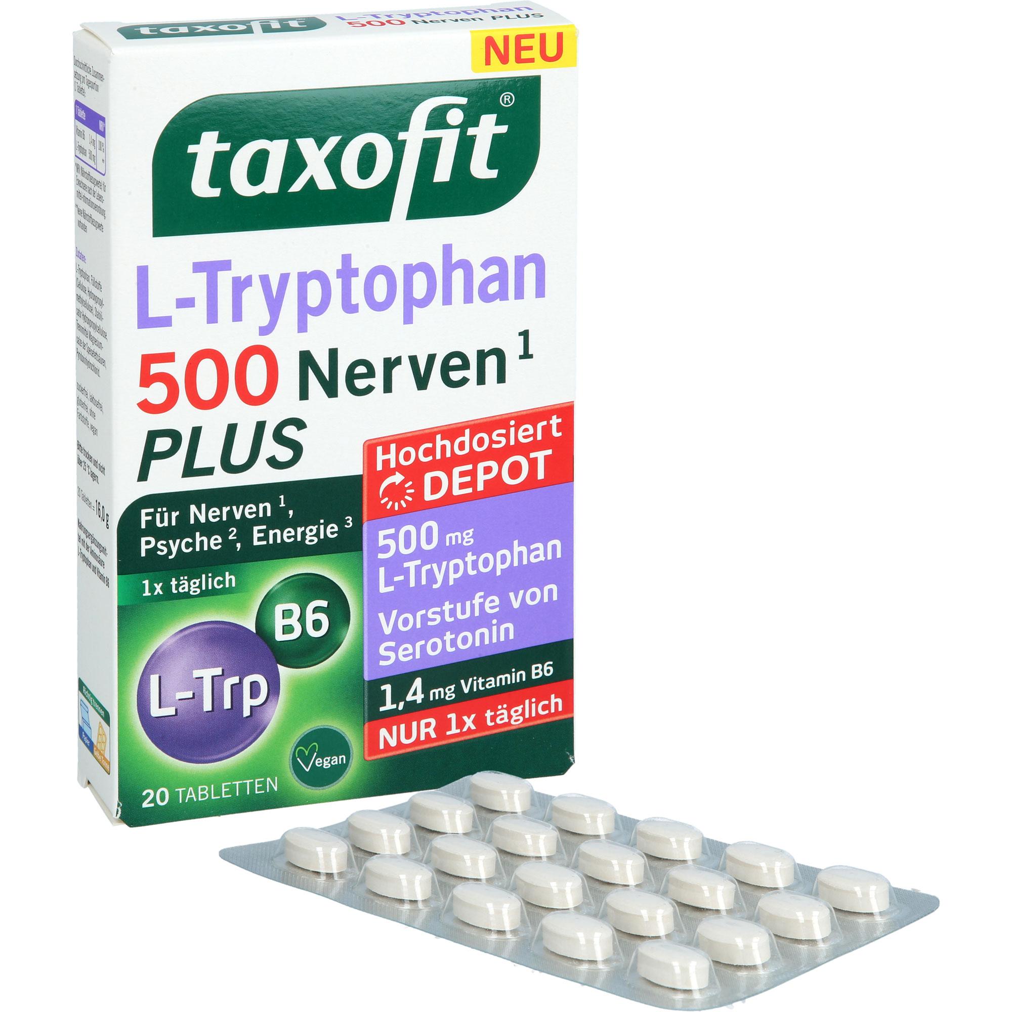 Taxofit L-Tryptophan 500 20 St MCM KLOSTERFRAU Vertr. bei onfy.de kaufen 19828090