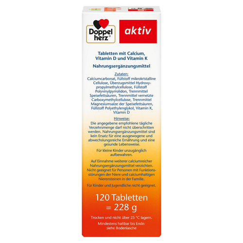 Doppelherz Calcium + D3 + K 120 St Queisser Pharma bei onfy.de kaufen 18114684