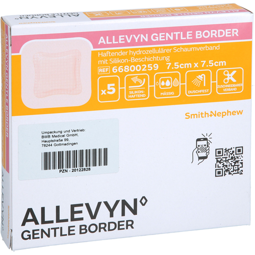 Allevyn Gentle Border 7.5x7.5 cm Schaumverb. 5 St BWB Medical bei onfy.de kaufen 20122828