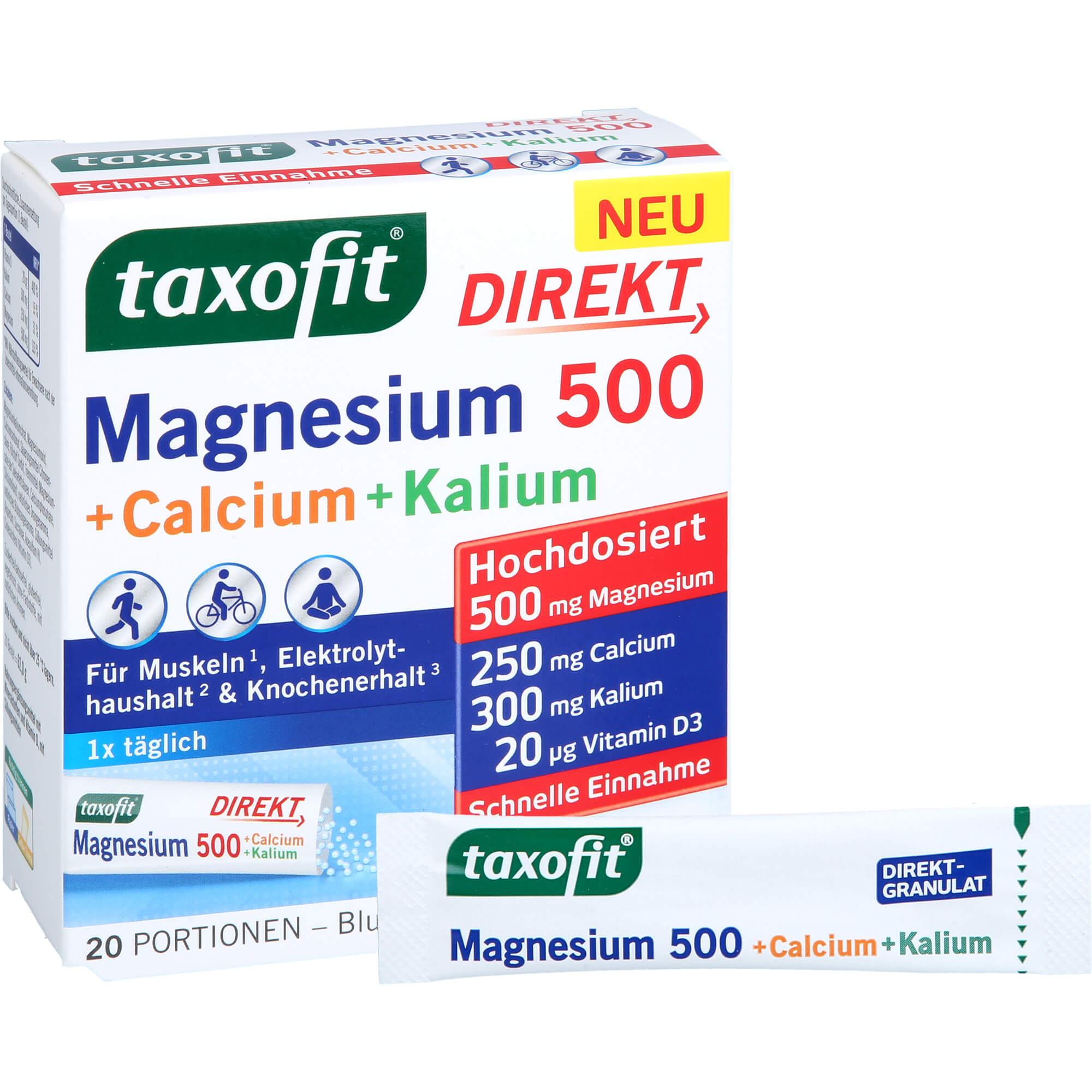 Taxofit Magnesium 500 + Calcium + Kalium Direkt 20 St MCM KLOSTERFRAU Vertr. bei onfy.de kaufen 18913818