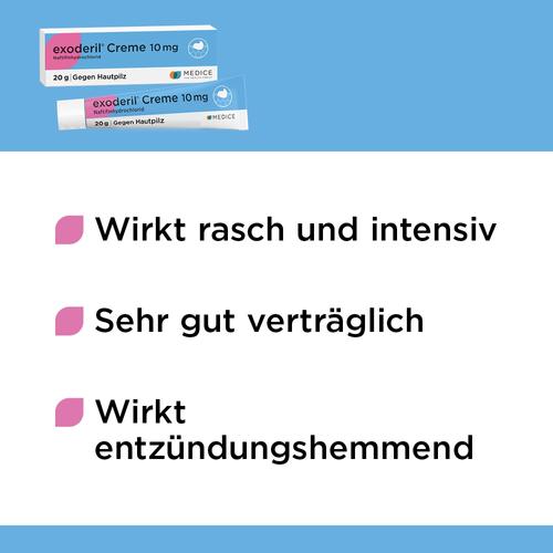 Exoderil Creme die Rettung bei Pilzinfektionen der Haut 20 g MEDICE Arzneimittel Pütter bei onfy.de kaufen 03043837