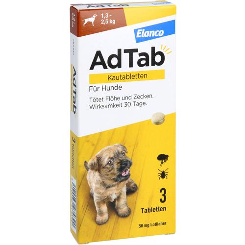 Adtab 56mg Hund 1.3-2.5kg 3 St Elanco Deutschland Gmbh bei onfy.de kaufen 18752634