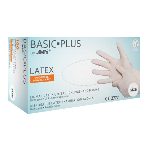 Basic Plus Latexhandschuhe Gr. S 100 St AMPri Handelsgesellschaft bei onfy.de kaufen 15248496