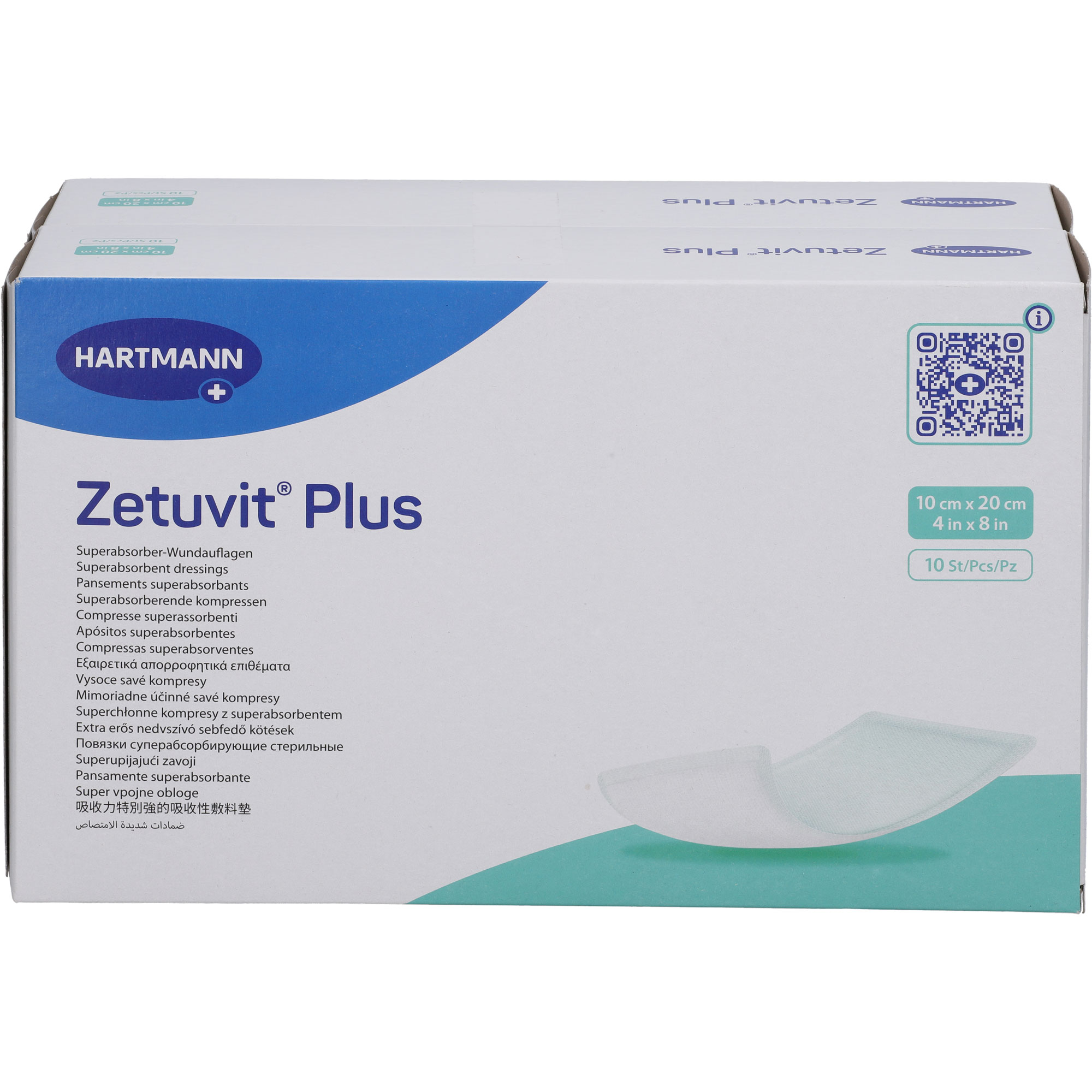 Zetuvit Plus Extrastarke Saugkompr.steril 10x20 cm null
