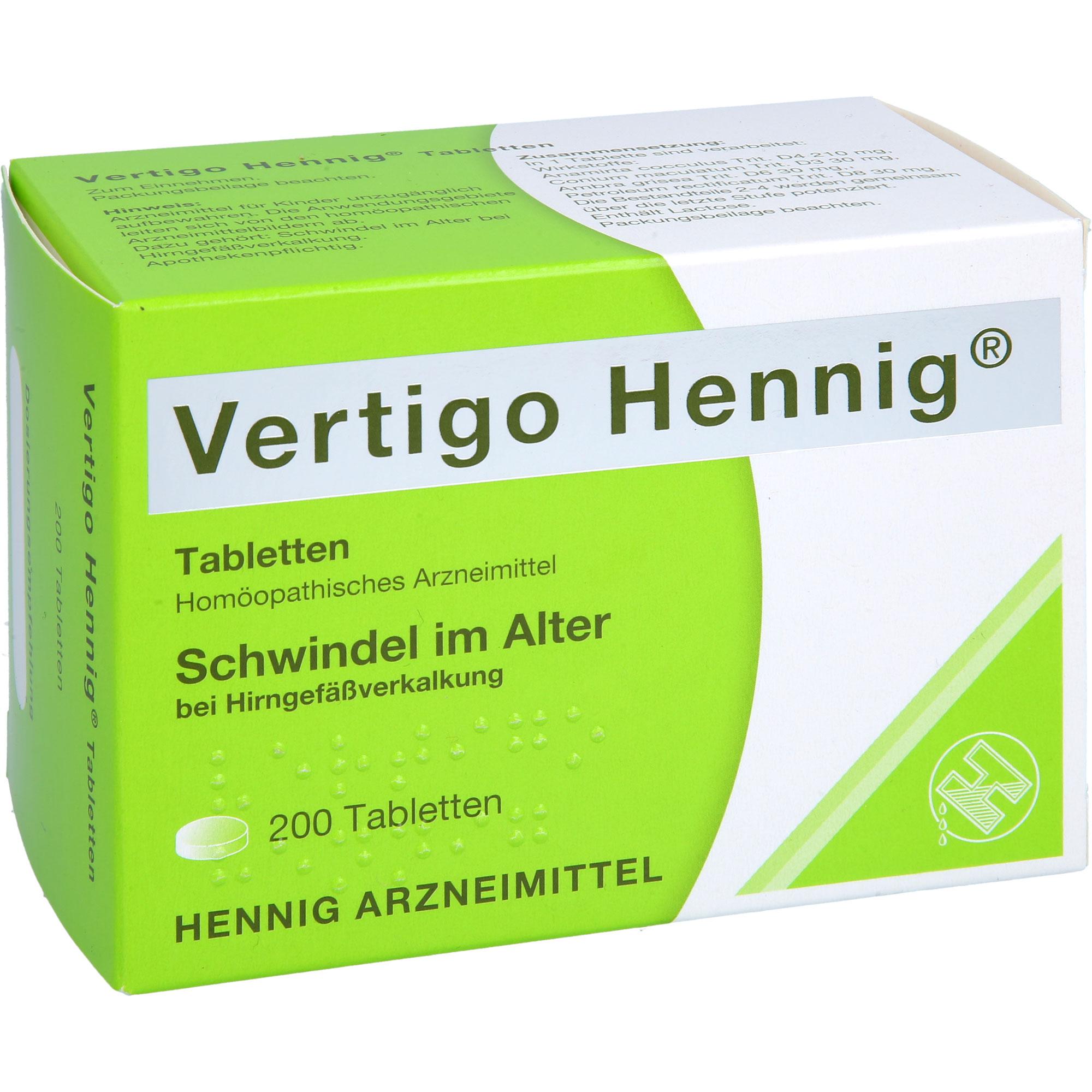 Vertigo Hennig Tabletten 200 St Hennig Arzneimittel bei onfy.de kaufen 19225411