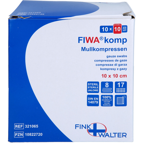 Mullkompressen 10x10cm Steril 8-Fach 10x10 St Fink & Walter bei onfy.de kaufen 10822720