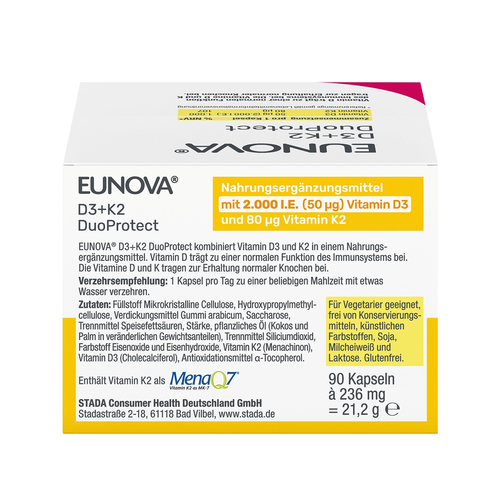 Eunova Duoprotect D3+k2 2000Ie/80Ug 90 St STADA Consumer Health Deutschland bei onfy.de kaufen 14133549