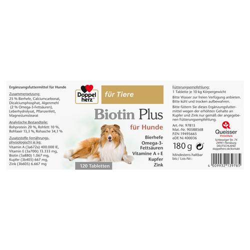 Doppelherz für Tiere Biotin Plus für Hunde 120 St Queisser Pharma bei onfy.de kaufen 19495665