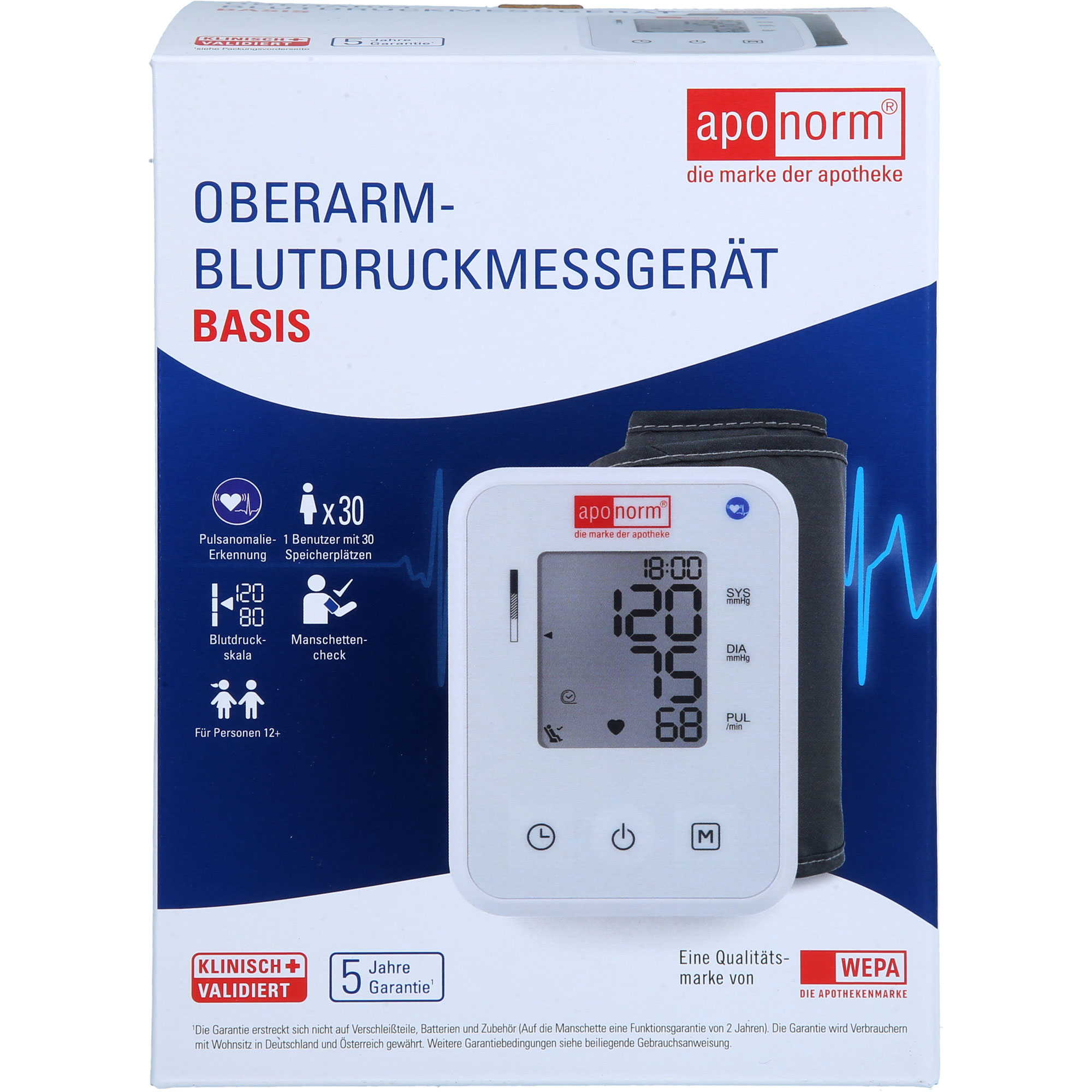 Aponorm Blutdruckmessgerät Basis Oberarm null