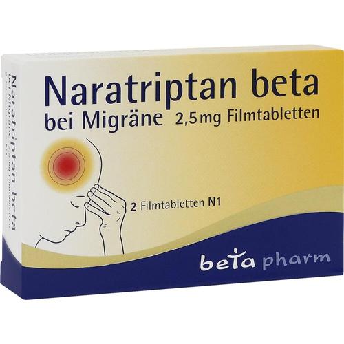 Naratriptan Beta bei Migräne 2.5 mg Filmtabletten + Ibuprofen Adgc 400 mg Filmtabletten bei onfy.de kaufen 2000000000091