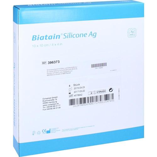 Biatain Silicone Ag Schaumverband 10x10 cm 5 St B2B Medical bei onfy.de kaufen 11560469